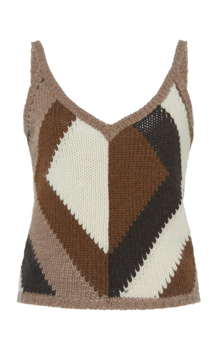Giambattista Valli Knit Intarsia Tank