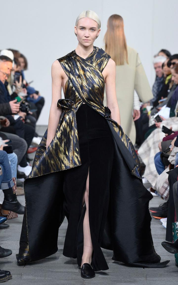 Maison Rabih Kayrouz Metallic Cross Top Dress