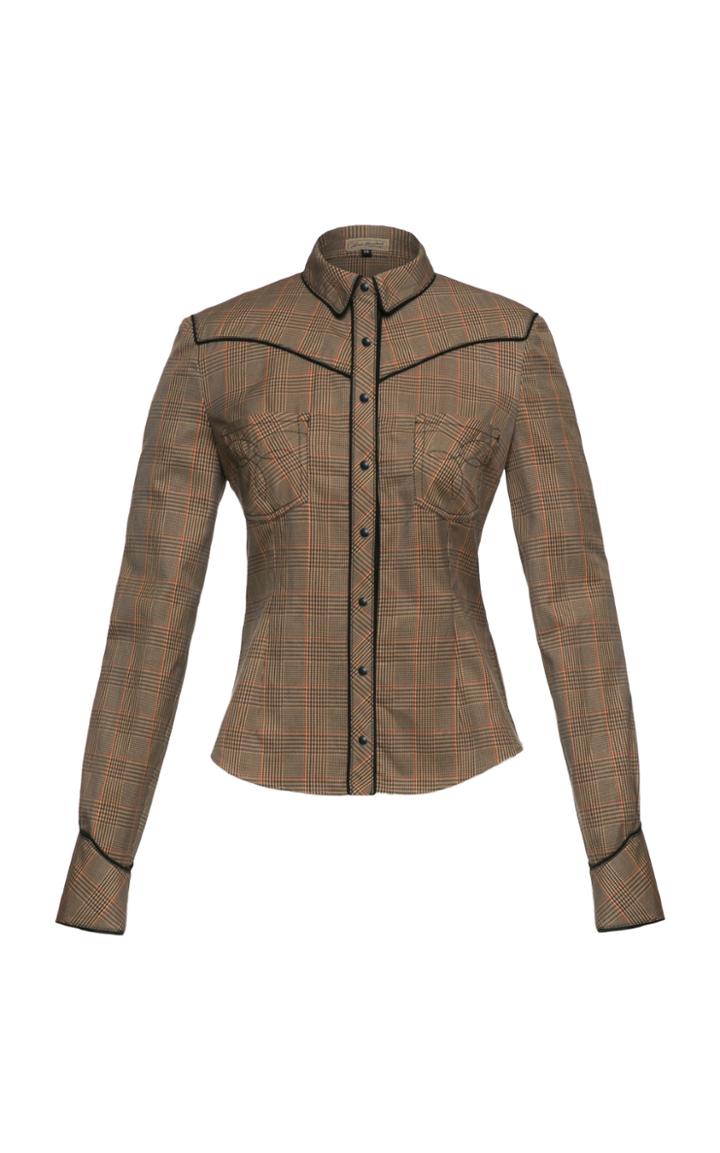 Lena Hoschek Luke Cotton-blend Button-down Top