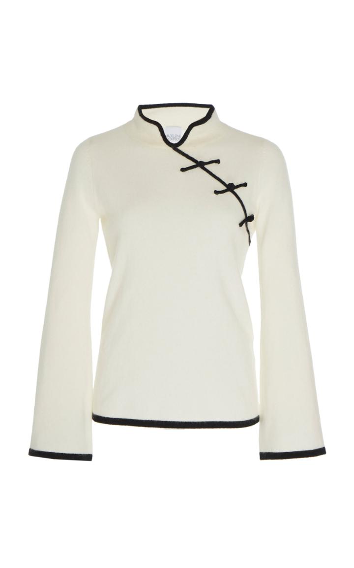 Madeleine Thompson Castor Mandarin Collar Cashmere Sweater