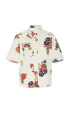 Moda Operandi Tory Burch Printed Scallop Trim Collared Shirt Size: 0