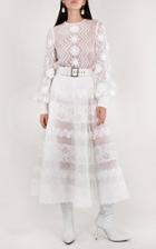 Moda Operandi Andrew Gn Embroidered Silk Chiffon Maxi Skirt
