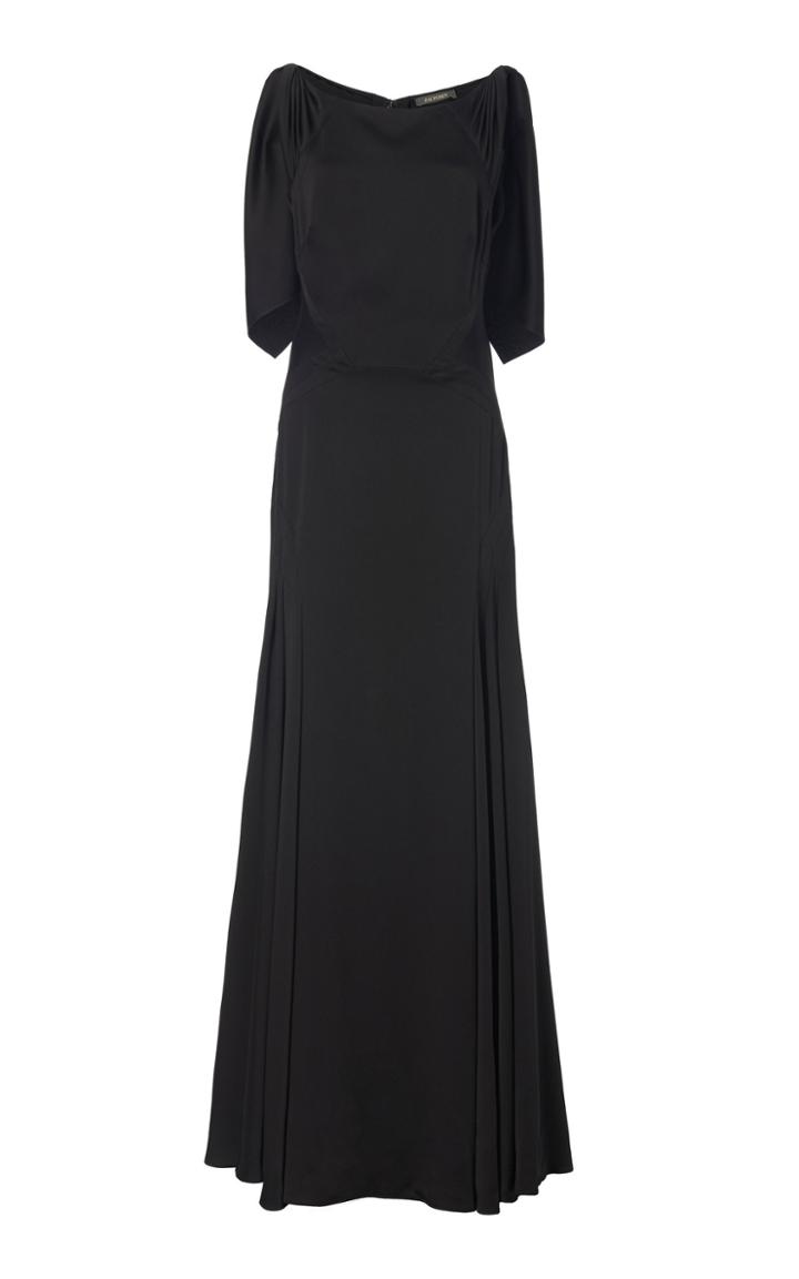 Zac Posen Pleated Mermaid Crepe Gown