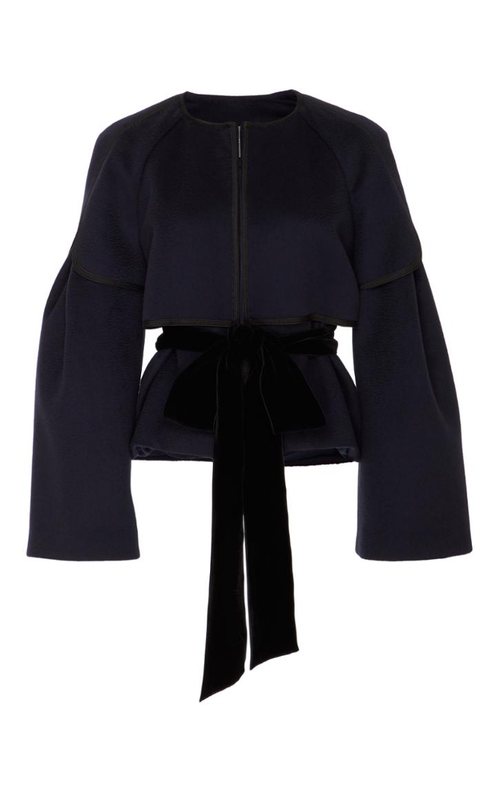 Monique Lhuillier Cashmere Cropped Coat