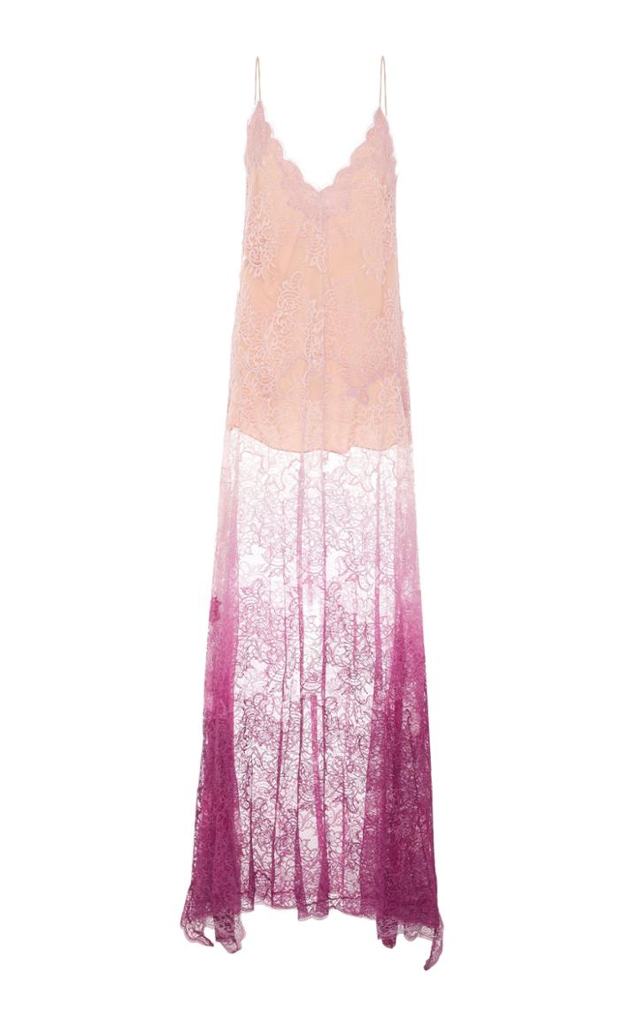 Jonathan Simkhai Ombre Lace Slit Gown