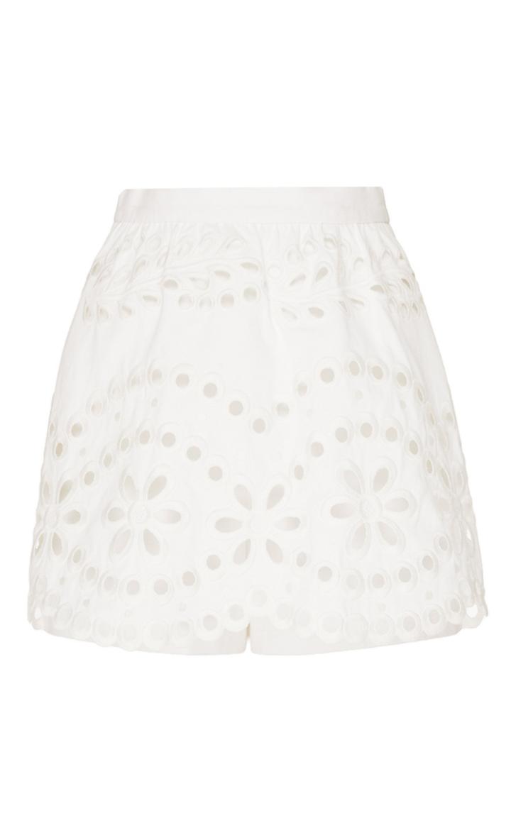 Red Valentino Broderie Anglaise Cotton-poplin Mini Skirt