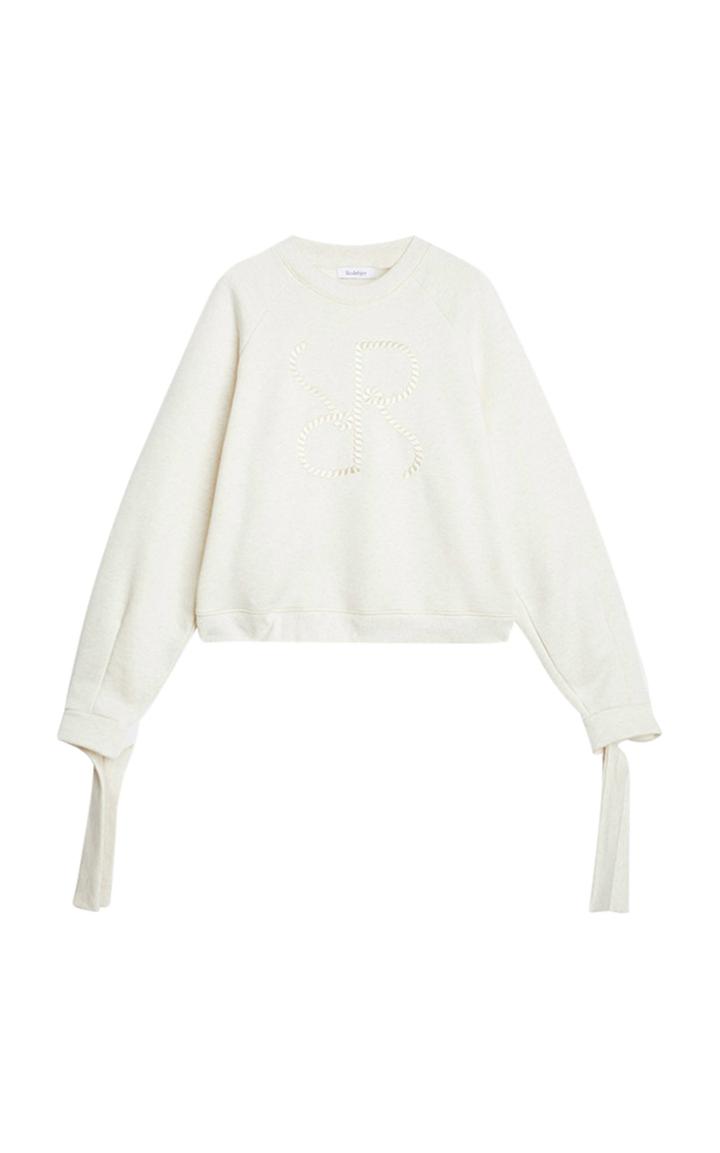 Moda Operandi Rodebjer Zorina Logo-embroidered Cotton-blend Sweatshirt