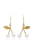 Annette Ferdinandsen 18k Gold Pearl Cherry Earrings