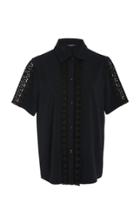 Mi Jong Lee Short Sleeve Button Down Shirt