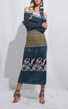 Moda Operandi Missoni Gonna Multi Print Open-knit Maxi Skirt