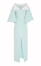 Christian Siriano Silk Faille Shawl Collar Gown