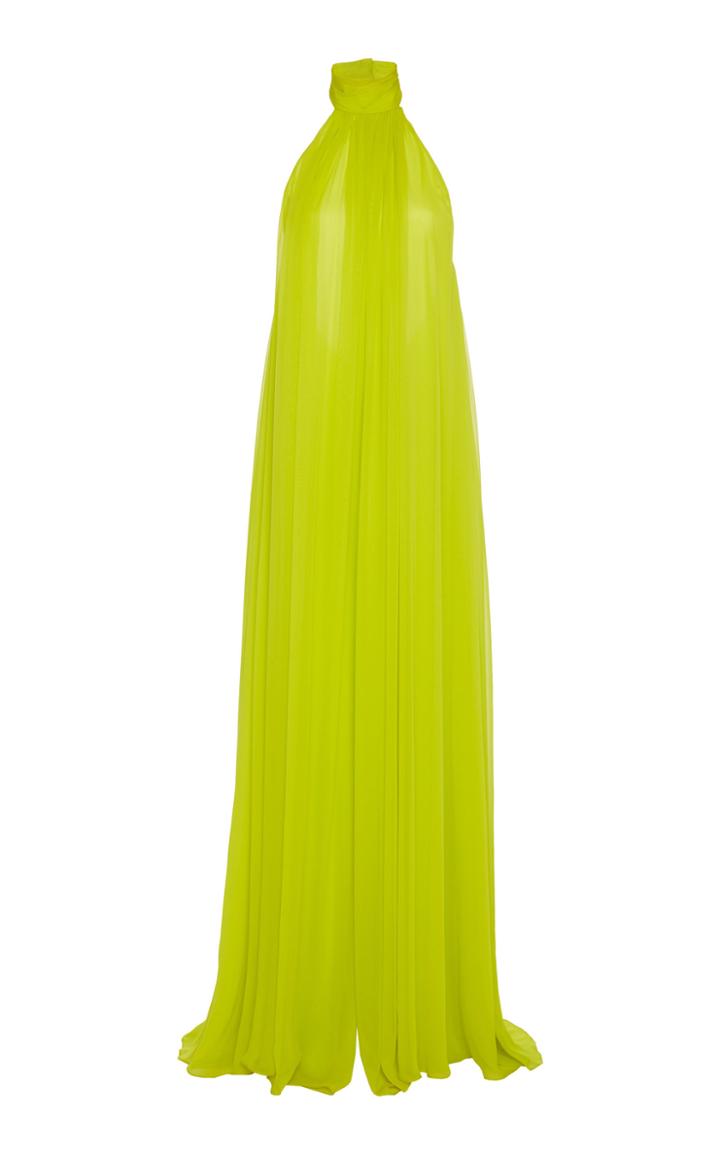 Cushnie Halter-neck Silk Jumpsuit