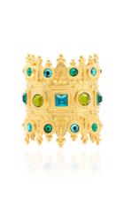 Ben Amun Gold-plated Brass Crystal Cuff Bracelet