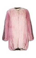 Mary Katrantzou Nausheen Fox Fur Coat