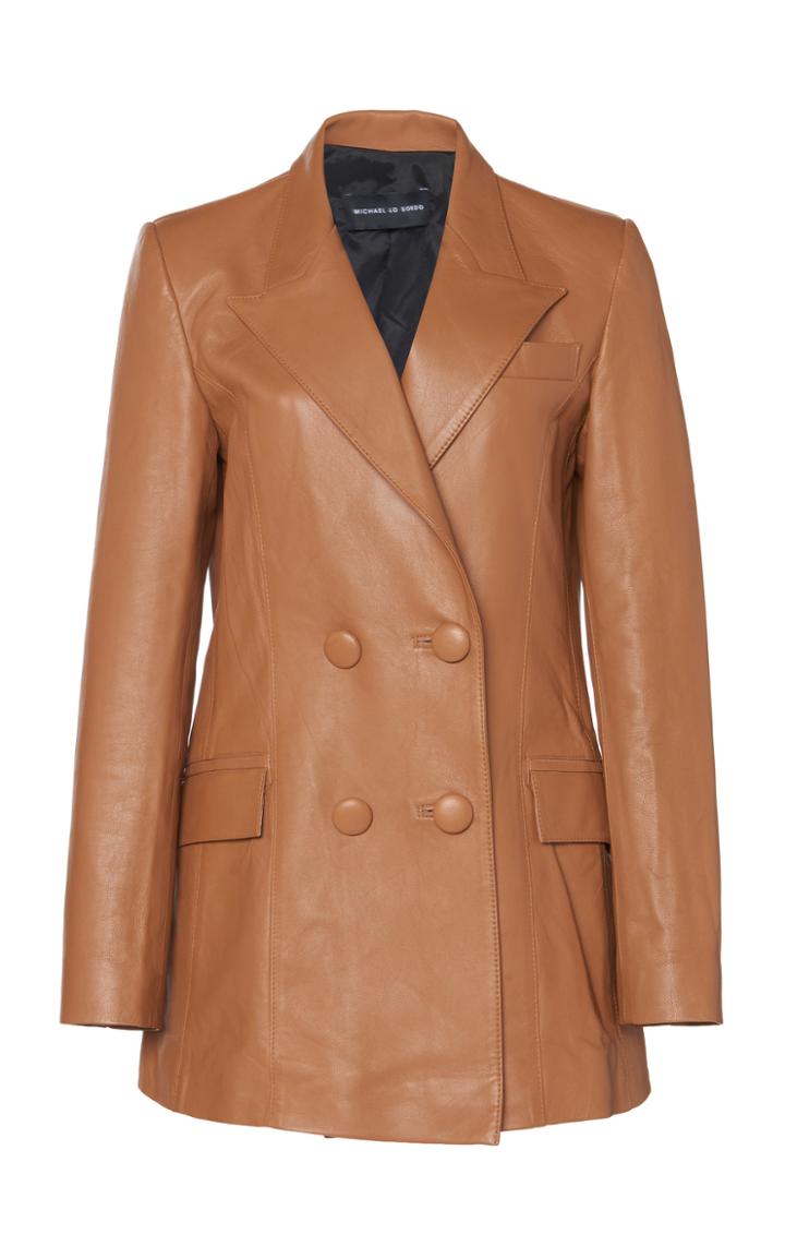 Moda Operandi Michael Lo Sordo Double-breasted Leather Blazer