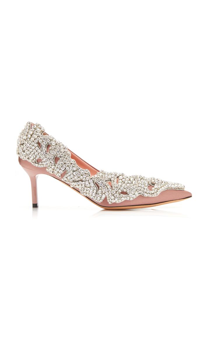 Rochas Crystal Satin Pumps
