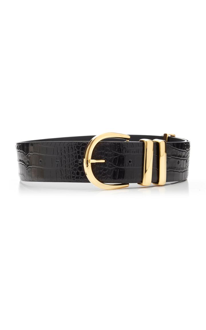 Moda Operandi Khaite Bella Croc-effect Leather Belt