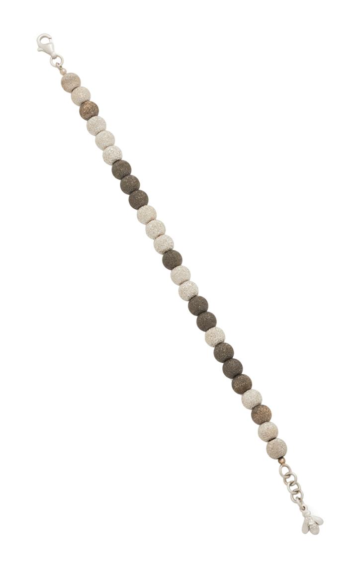 Carolina Bucci Black And White Florentine Beaded Bracelet