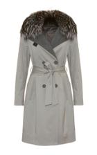 Fabiana Filippi Fur Collar Trench Coat