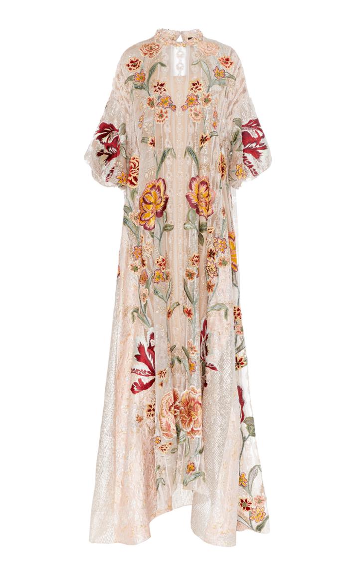 Biyan Indiara Embroidered Tent Maxi Dress