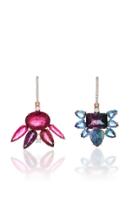 Irene Neuwirth One-of-a-kind 18k Gold Pink And Watermelon Tourmaline Mismatch Charm Earrings