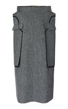 Maison Margiela Two-tone Deconstructed Wool Dress