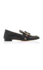 Bally Janelle Studded Leather Slippers