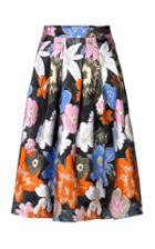 Moda Operandi Stine Goya Thea Pleated Metallic Floral-jacquard A-line Midi Skirt