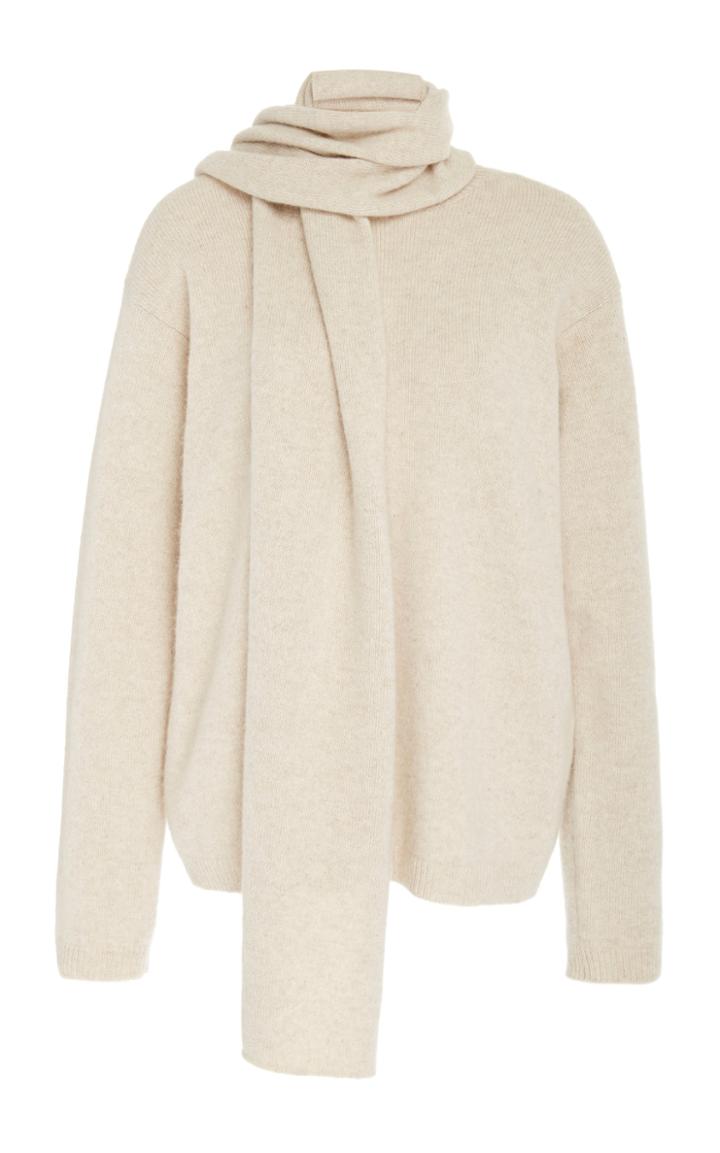 Deveaux Scarf-detailed Cashmere Sweater