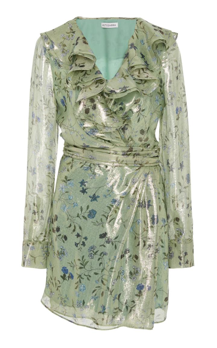 Altuzarra Lennox Ruffle Silk-blend Mini Dress
