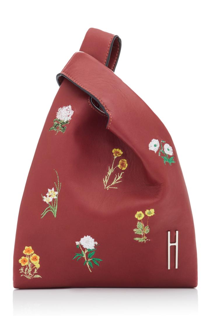Moda Operandi Hayward Embroidered Leather Mini Shopper