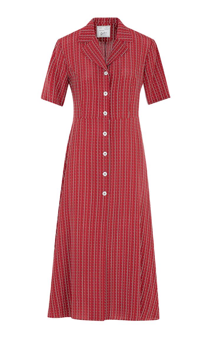 Moda Operandi Giuliva Heritage The Giulia Printed Silk Crepe De Chine Shirt Dress