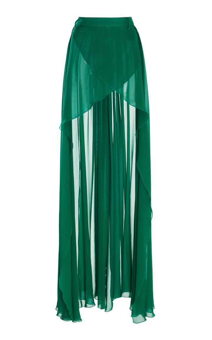 Elie Saab Long Skirt With Short Front Panel