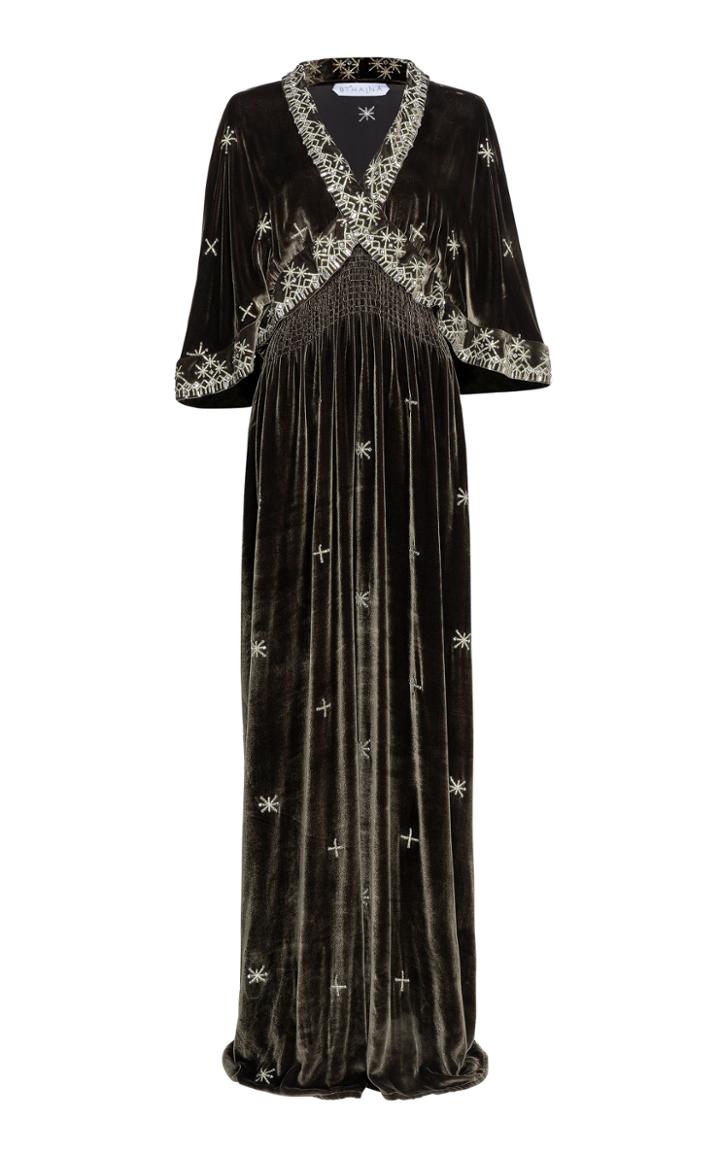 Bthaina Swarovski-embellished Tiered Caftan Dress