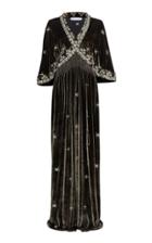 Bthaina Swarovski-embellished Tiered Caftan Dress