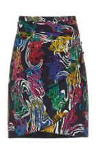 Moda Operandi Dundas High-rise Panther Printed Cotton-blend Mini Skirt Size: 36