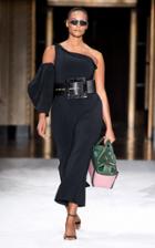 Moda Operandi Christian Siriano One-shoulder Jersey Jumpsuit Size: 2