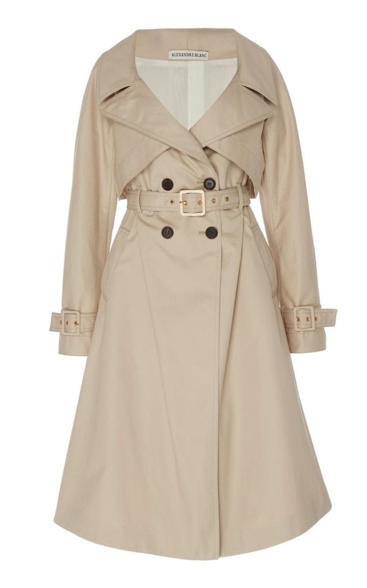 Alexandre Blanc Oversized Gabardine Trench Coat