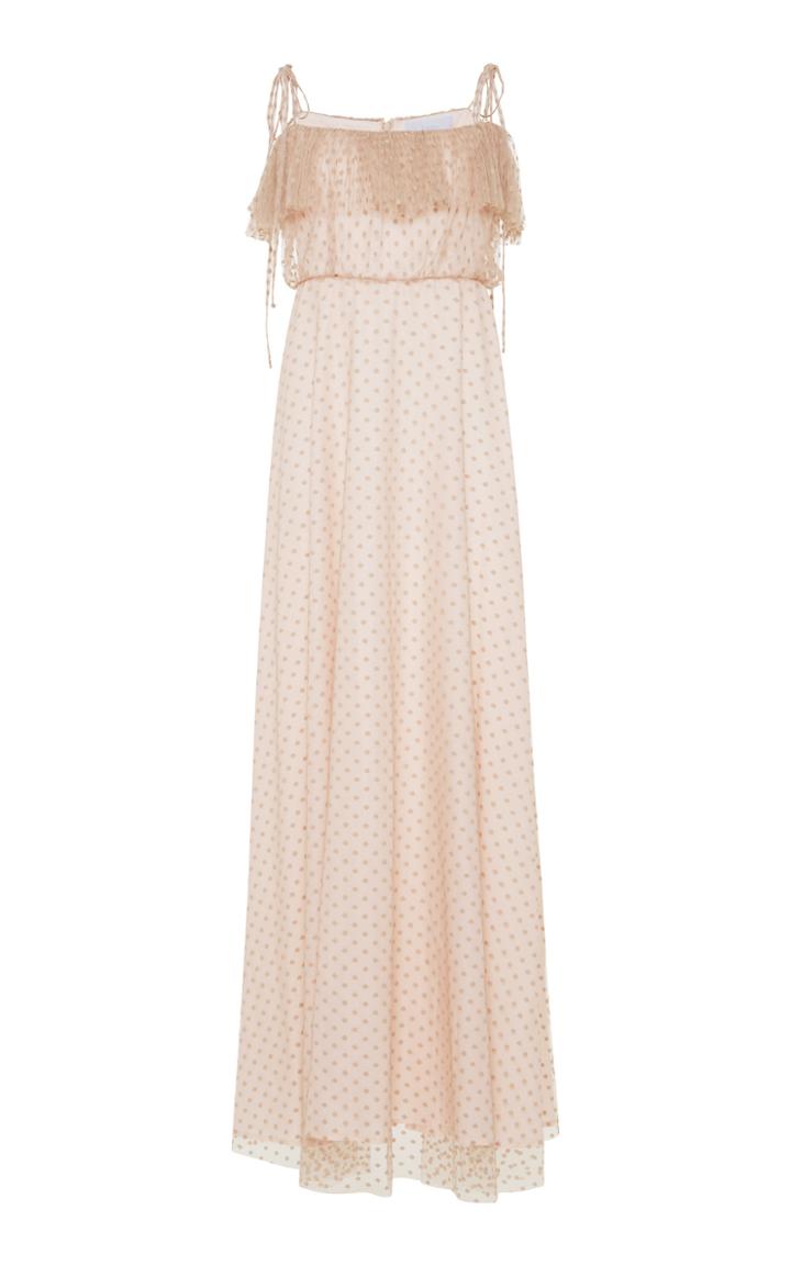 Luisa Beccaria Tulle Flounce Full Length Dress