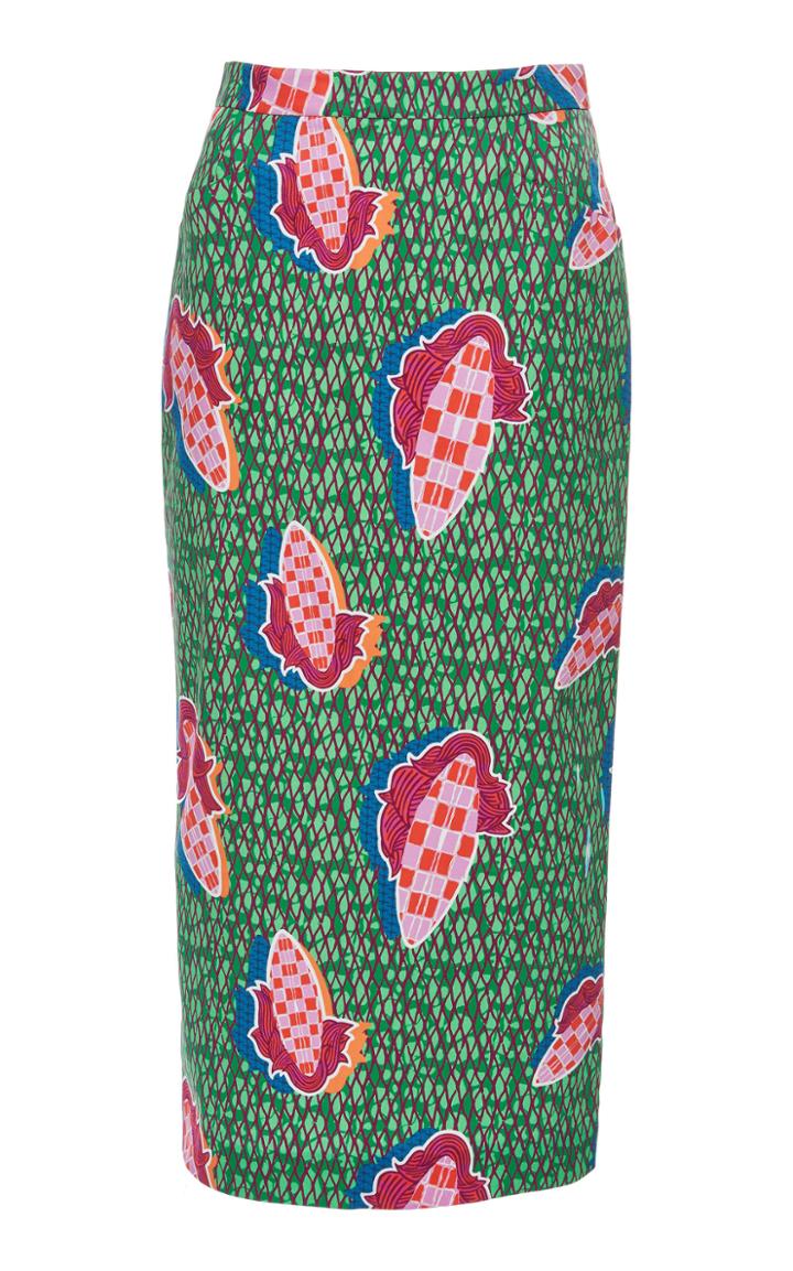 Stella Jean Fitted Cotton Blend Skirt