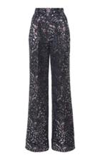 Dolce & Gabbana Metallic Floral Jacquard Wide-leg Trousers