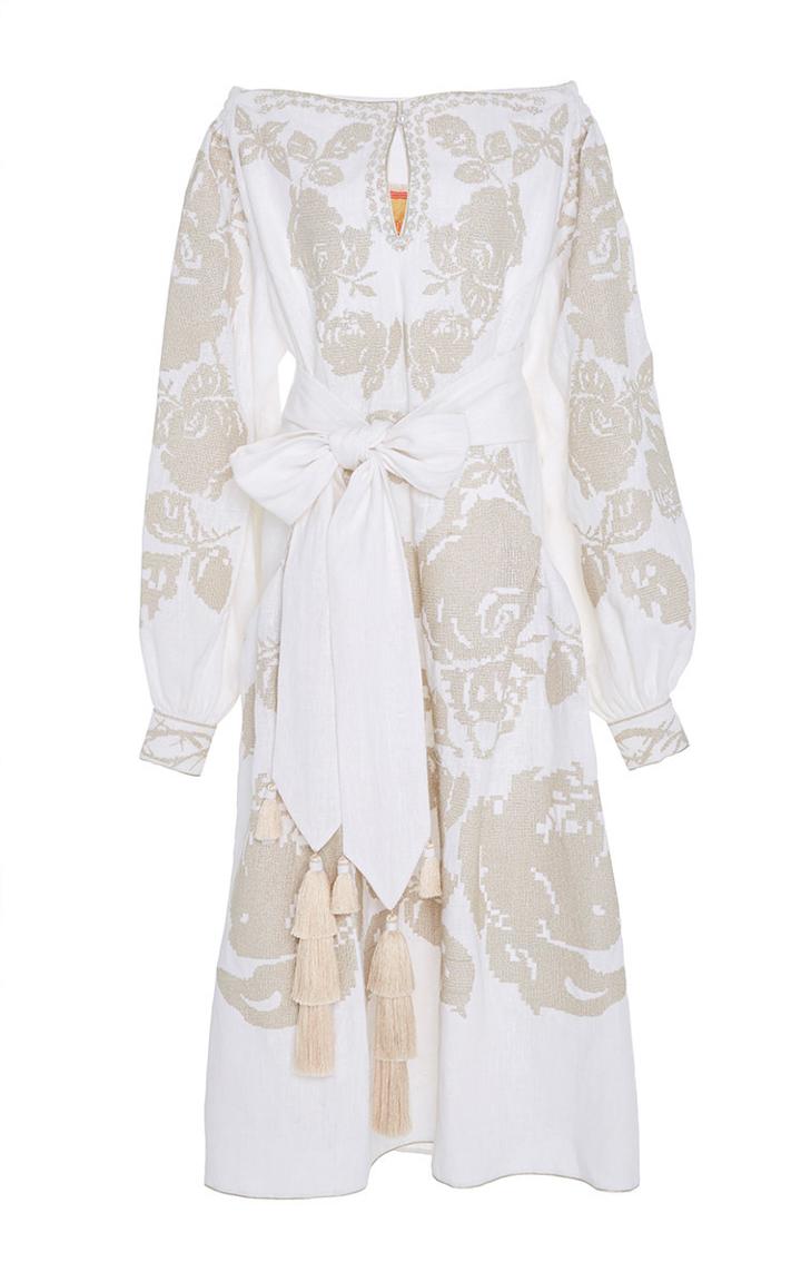 Yuliya Magdych Roses Midi Dress