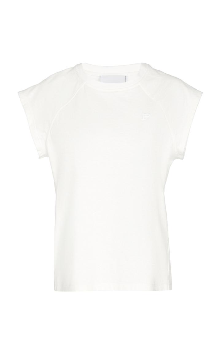 Philosophy Di Lorenzo Serafini Embroidered Cotton-jersey Cap Sleeve Top