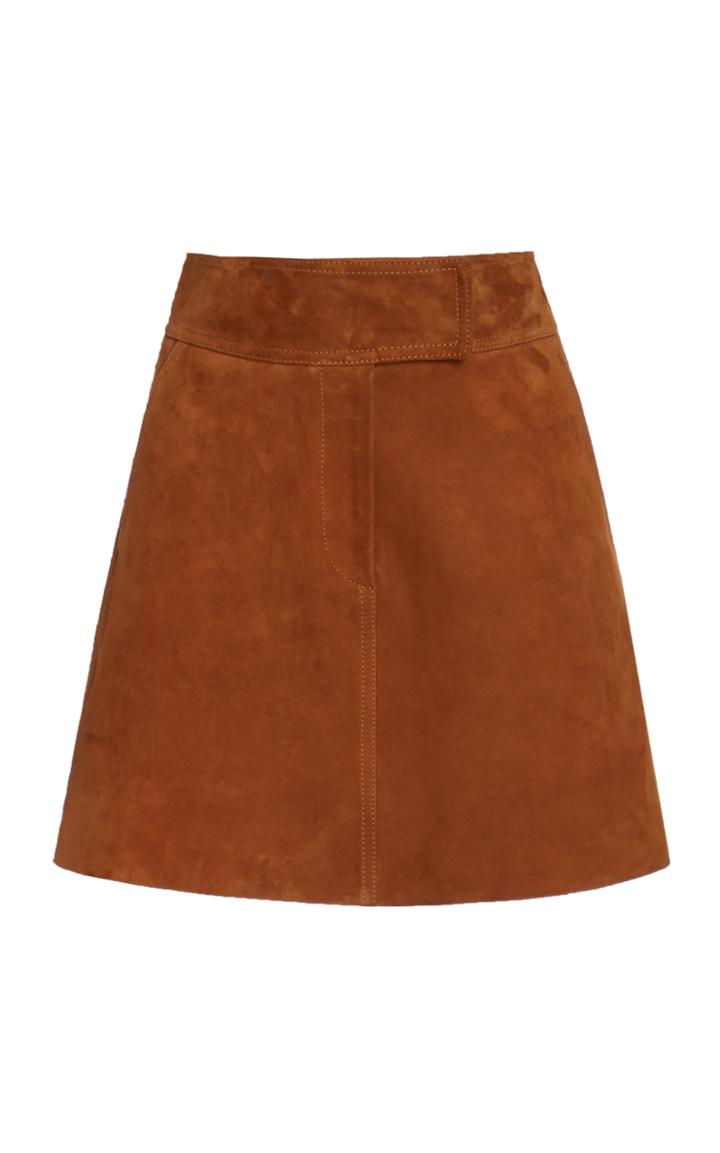 Moda Operandi Khaite Giullia Suede Skirt