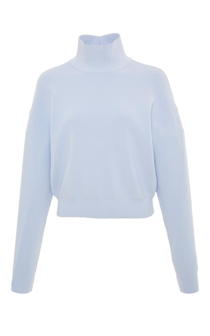 Carven Long Sleeve Mock Neck Sweater