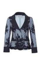 Luisa Beccaria Lace Jacket With Denim Details