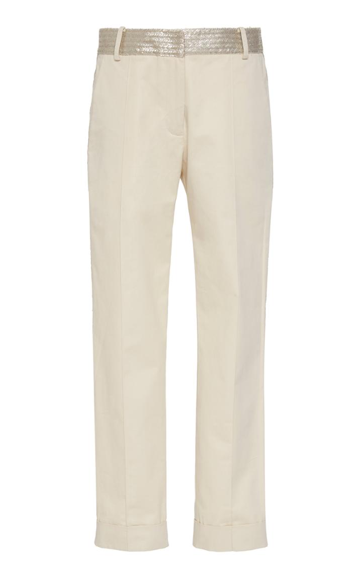 Moda Operandi Silvia Tcherassi Cappacio Sequin Embellished Straight Leg Pants