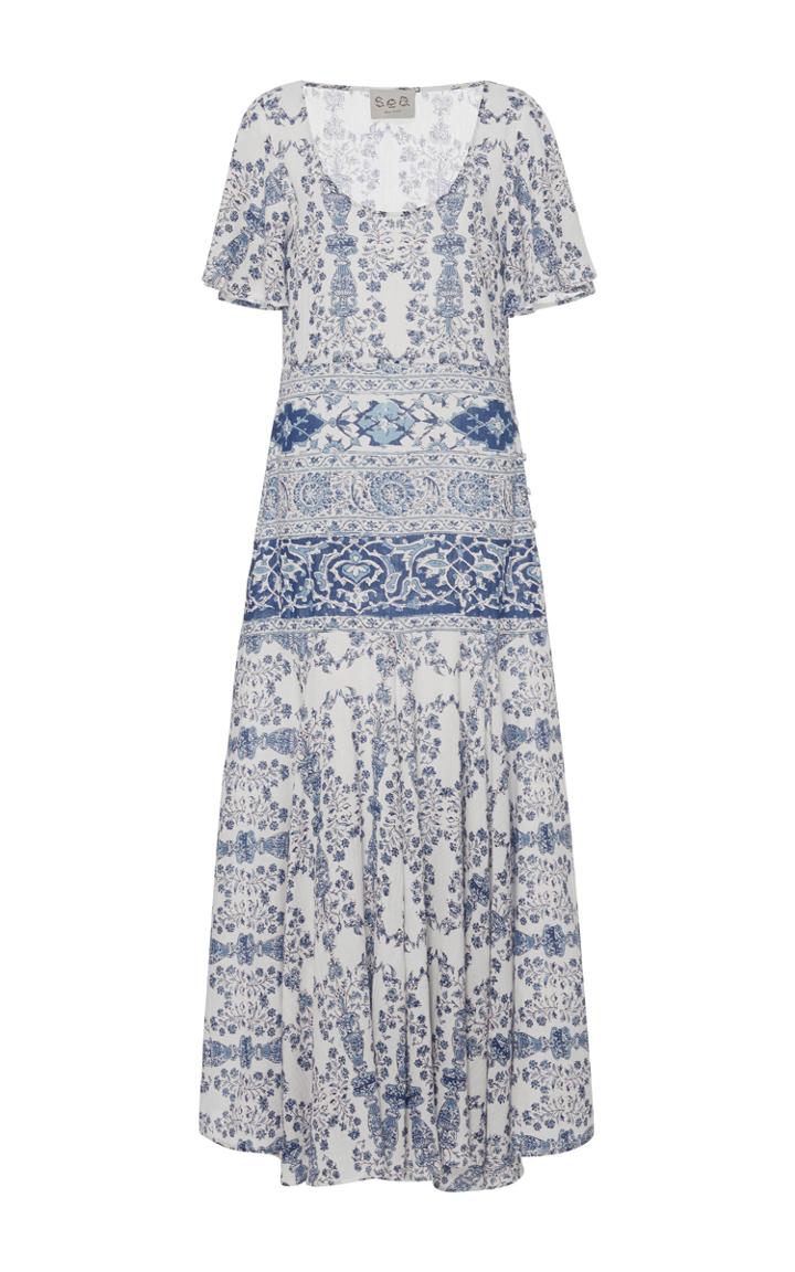 Sea Flutter Maxi Dress