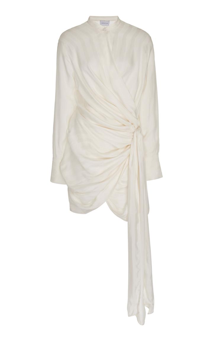 Significant Other Voyager Wrap-effect Cupro-blend Mini Dress