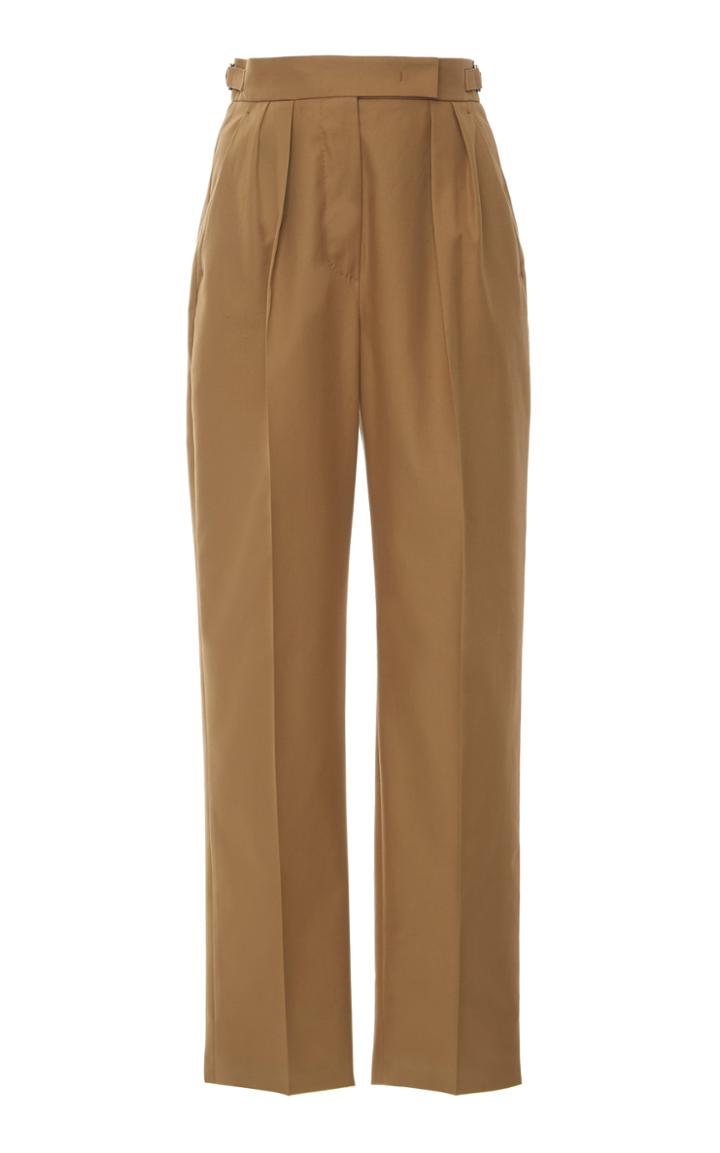 Max Mara Polonia Cotton-gabardine Cropped Slim Pants